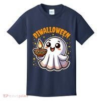 Diwalloween Diwali Halloween Fun Boo Ghost Lantern Deepavali Kids T-Shirt thumb 0