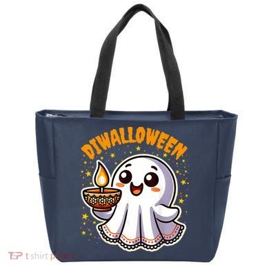 Diwalloween Diwali Halloween Fun Boo Ghost Lantern Deepavali Tote Bag