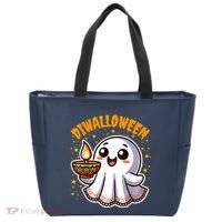 Diwalloween Diwali Halloween Fun Boo Ghost Lantern Deepavali Tote Bag thumb 0