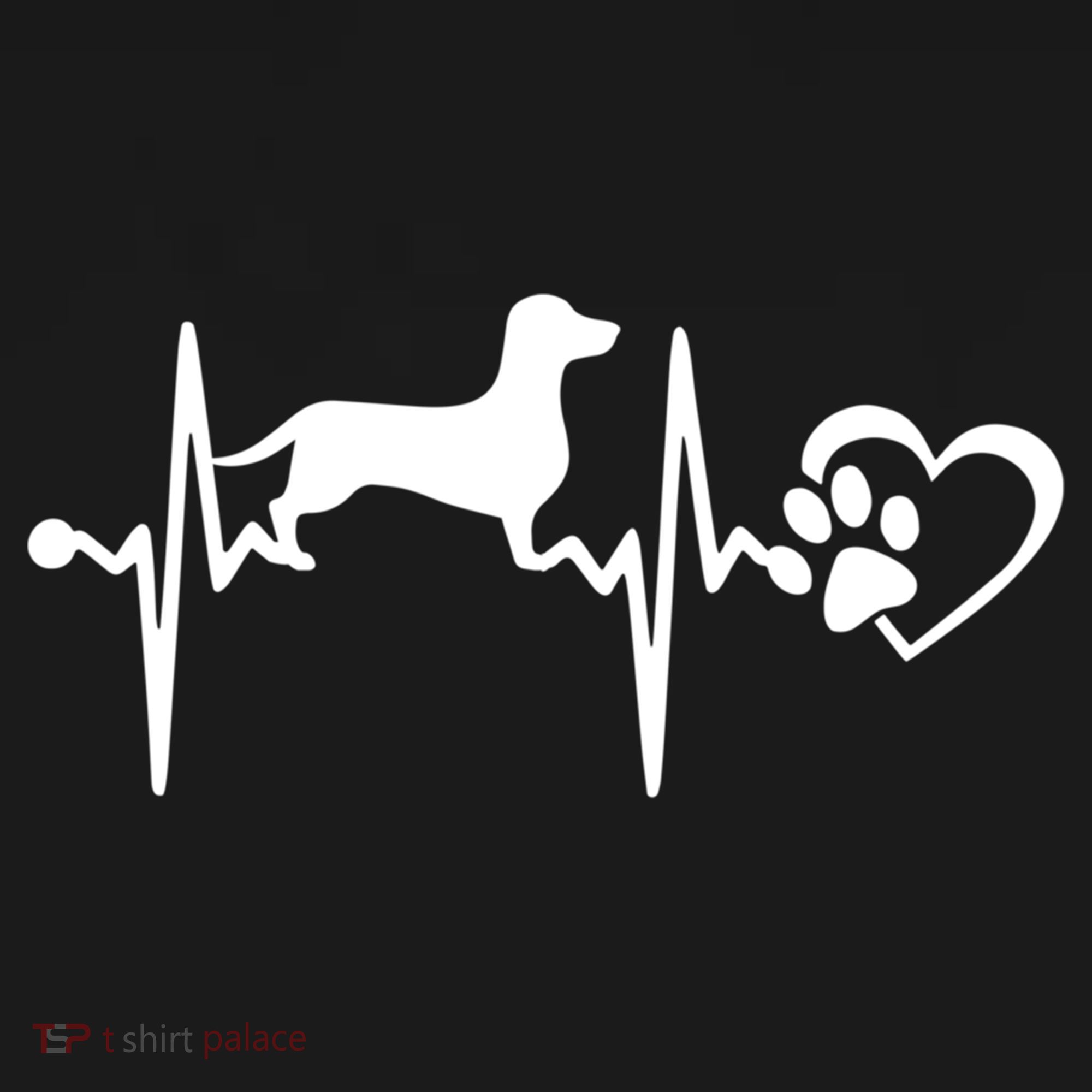 Dachshund Dog Heartbeat Paw Ekg Funny Puppy Lover Gift Women's Hoodie