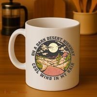 Dark Desert Highway Wind In My Hair Coffee Mug thumb 4