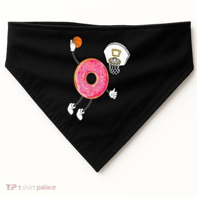 Dunking Donut Hole Food Champ USA-Made Doggie Bandana