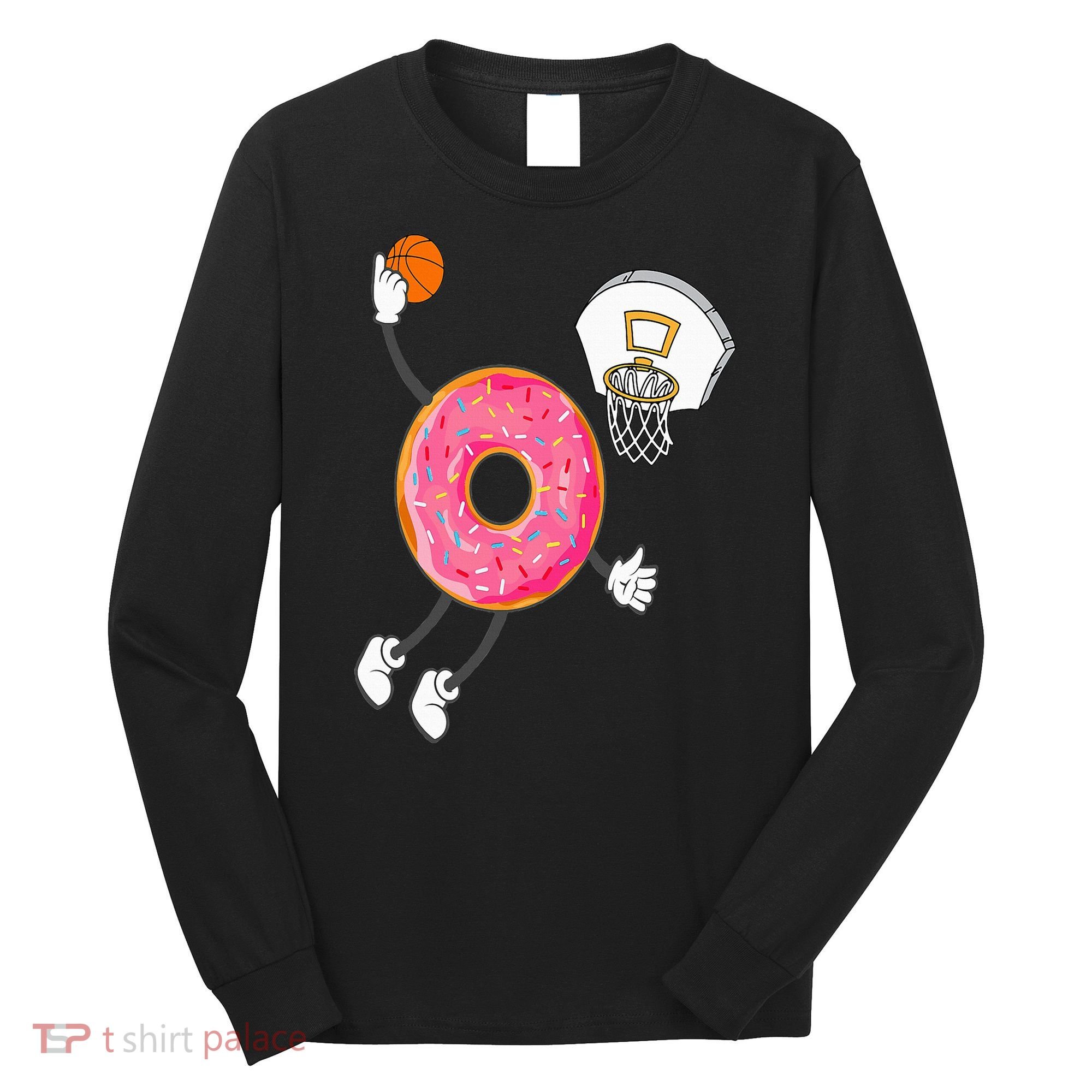 Dunking Donut Hole Food Champ Long Sleeve Shirt