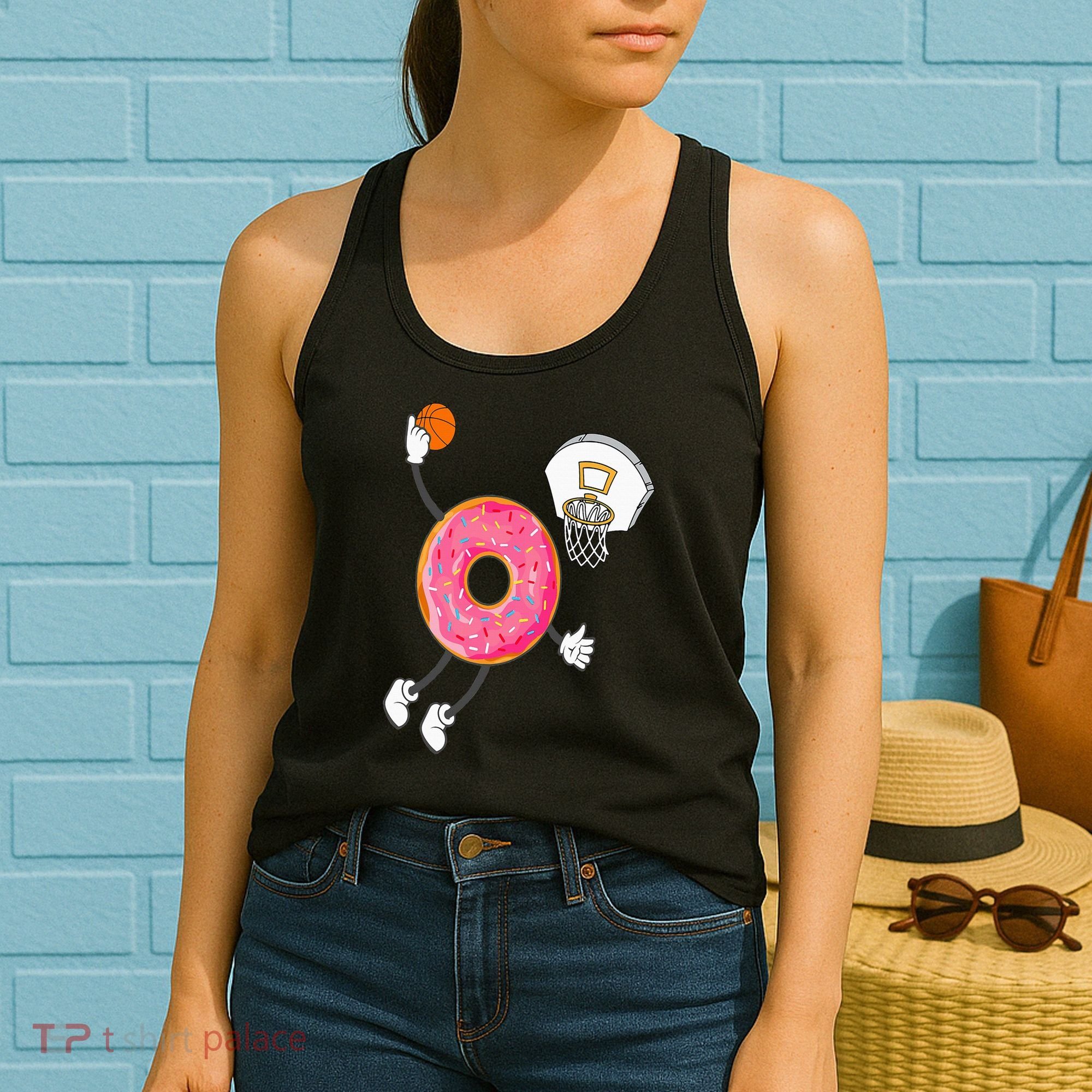 Dunking Donut Hole Food Champ Women's Tank Top