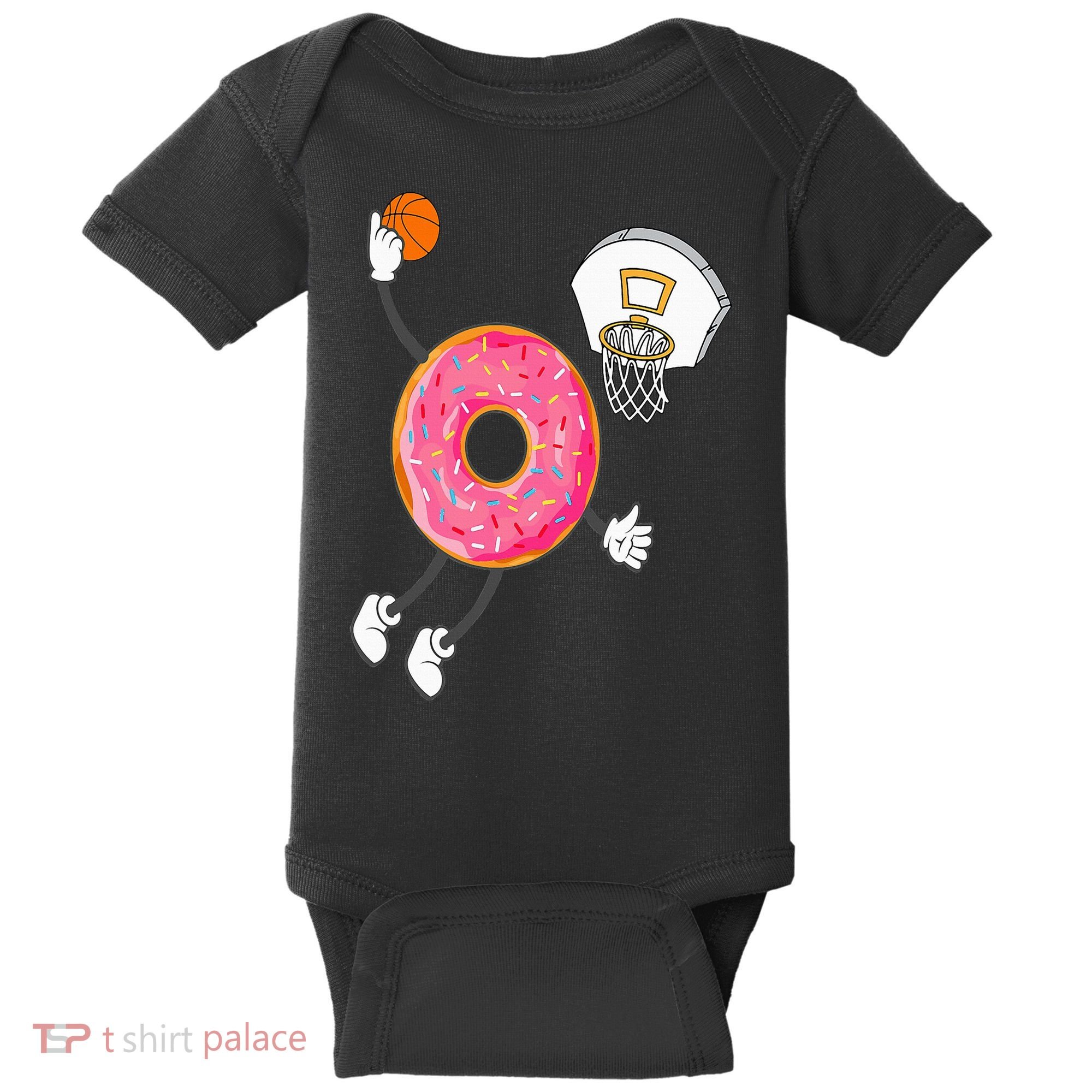 Dunking Donut Hole Food Champ Baby Bodysuit