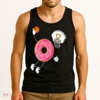 Dunking Donut Hole Food Champ Tank Top thumb 3