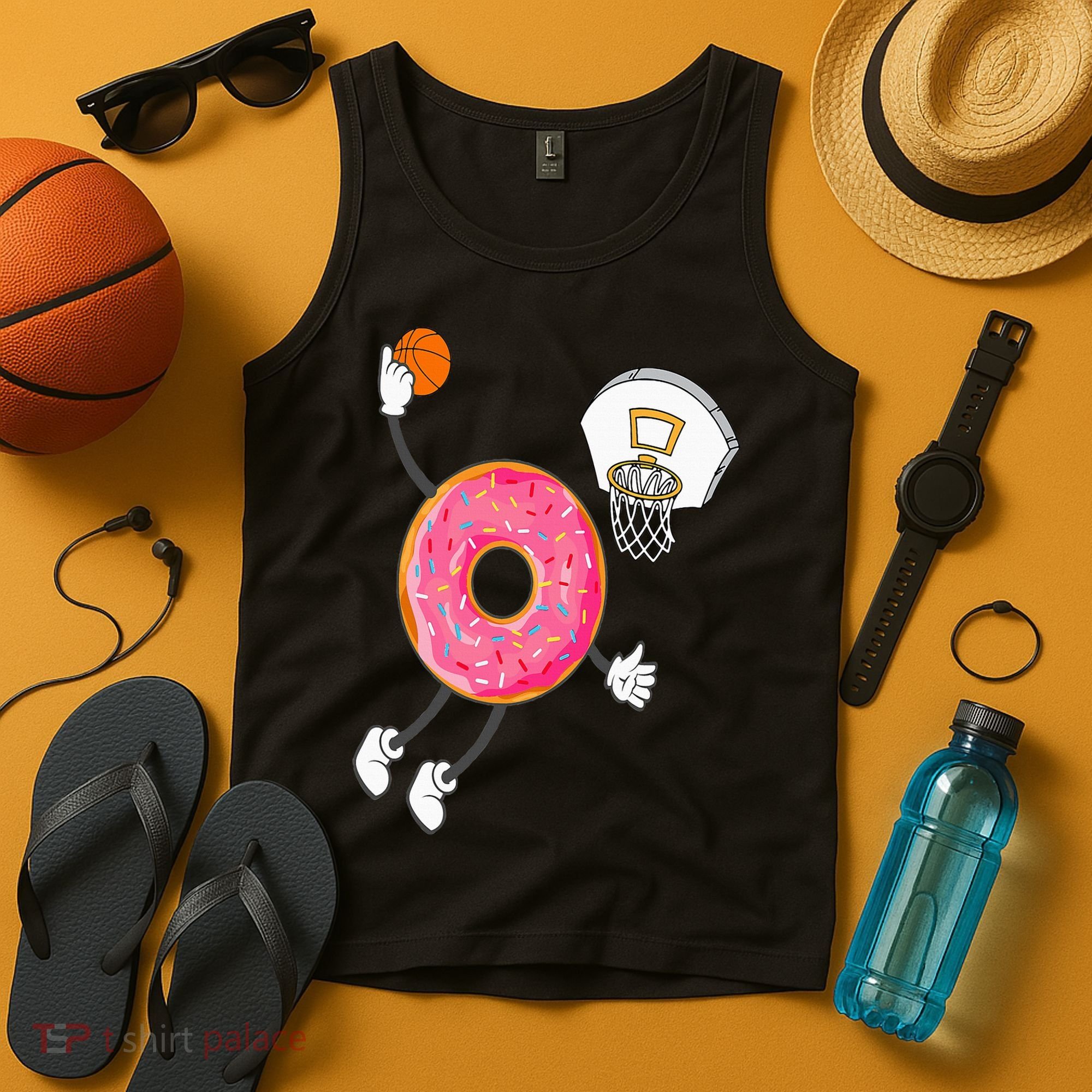 Dunking Donut Hole Food Champ Tank Top