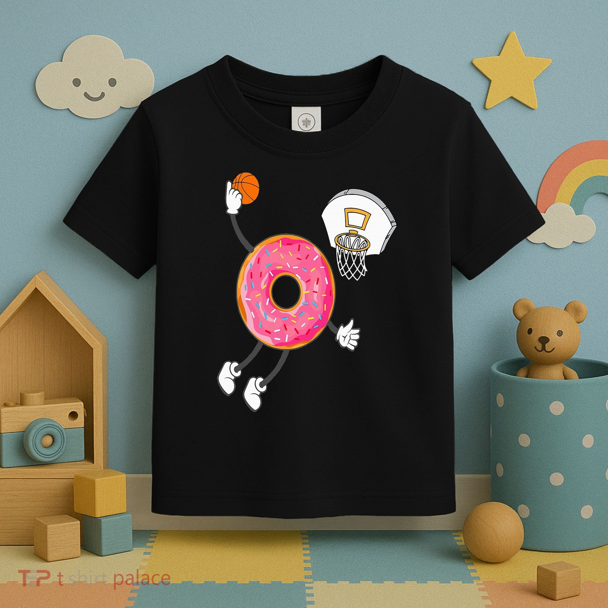 Dunking Donut Hole Food Champ Toddler T-Shirt