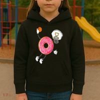 Dunking Donut Hole Food Champ Kids Hoodie thumb 3