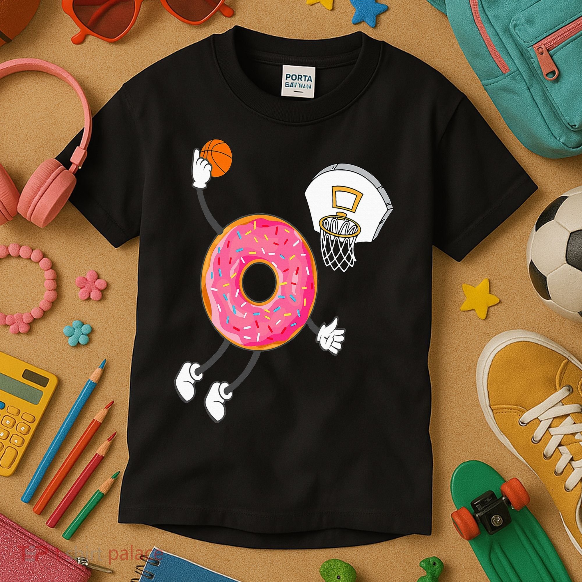 Dunking Donut Hole Food Champ Kids T-Shirt