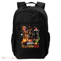 Dachshund Dog Halloween Merry Christmas Happy Hallothanksmas Backpack thumb 0