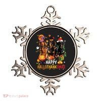 Dachshund Dog Halloween Merry Christmas Happy Hallothanksmas Ornament thumb 0