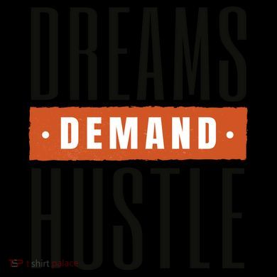 Dreams Demand Hustle Motivational Quote 16oz Travel Tumbler