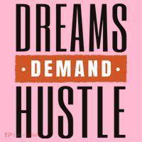 Dreams Demand Hustle Motivational Quote Coaster thumb 2