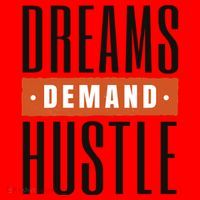 Dreams Demand Hustle Motivational Quote Santa Hat thumb 1
