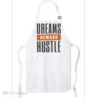 Dreams Demand Hustle Motivational Quote Apron thumb 0