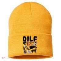 Dilf Damn I Love Felines Funny Cat Kitty Lover Sustainable Knit Beanie thumb 0