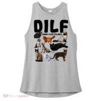 Dilf Damn I Love Felines Funny Cat Kitty Lover Ladies PosiCharge Tri-Blend Wicking Tank thumb 0