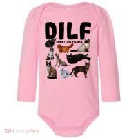 Dilf Damn I Love Felines Funny Cat Kitty Lover Baby Long Sleeve Bodysuit thumb 0
