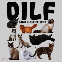 Dilf Damn I Love Felines Funny Cat Kitty Lover Tie-Dye T-Shirt thumb 2