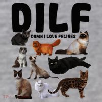 Dilf Damn I Love Felines Funny Cat Kitty Lover Infant Fleece One Piece thumb 2