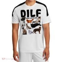 Dilf Damn I Love Felines Funny Cat Kitty Lover Sport-Tek Competitor United Soccer Jersey thumb 0