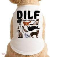 Dilf Damn I Love Felines Funny Cat Kitty Lover Doggie Tank thumb 0