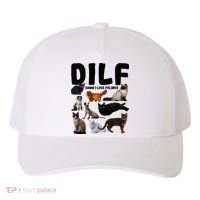 Dilf Damn I Love Felines Funny Cat Kitty Lover Yupoong Adult 5-Panel Trucker Hat thumb 0