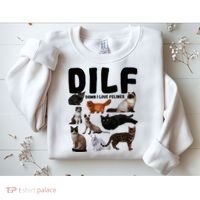 Dilf Damn I Love Felines Funny Cat Kitty Lover Sweatshirt thumb 2