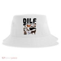 Dilf Damn I Love Felines Funny Cat Kitty Lover Sustainable Bucket Hat thumb 0