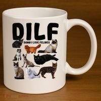 Dilf Damn I Love Felines Funny Cat Kitty Lover 11oz C Handle Ceramic Mug thumb 3