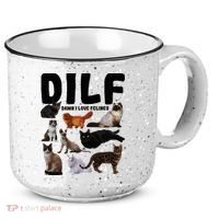 Dilf Damn I Love Felines Funny Cat Kitty Lover 15oz Campfire Ceramic Mug thumb 0