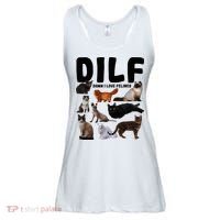 Dilf Damn I Love Felines Funny Cat Kitty Lover Ladies Essential Flowy Tank thumb 0
