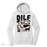 Dilf Damn I Love Felines Funny Cat Kitty Lover Women's Hoodie thumb 0