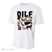 Dilf Damn I Love Felines Funny Cat Kitty Lover Youth Performance Sprint T-Shirt thumb 0