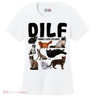 Dilf Damn I Love Felines Funny Cat Kitty Lover Women's Cooling Performance Crew T-Shirt thumb 0