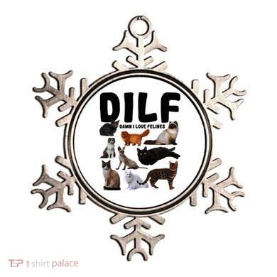 Dilf Damn I Love Felines Funny Cat Kitty Lover Ornament