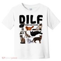 Dilf Damn I Love Felines Funny Cat Kitty Lover Toddler T-Shirt thumb 0