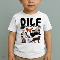 Dilf Damn I Love Felines Funny Cat Kitty Lover Toddler T-Shirt thumb 2