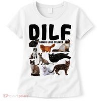 Dilf Damn I Love Felines Funny Cat Kitty Lover Women's T-Shirt thumb 0