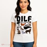 Dilf Damn I Love Felines Funny Cat Kitty Lover Women's T-Shirt thumb 4