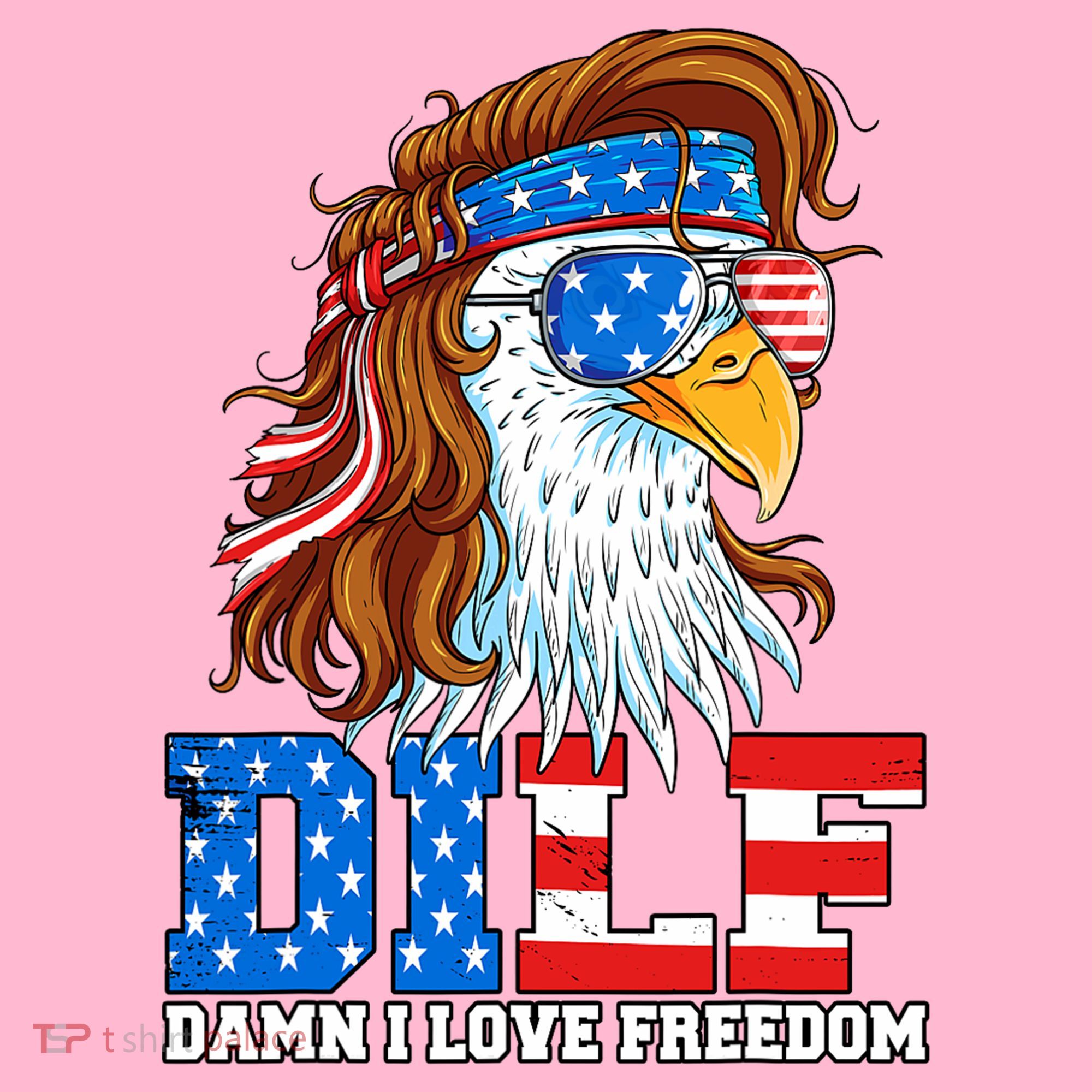 Dilf Damn I Love Freedom Eagle Funny Patriotic 4th Of July Coaster