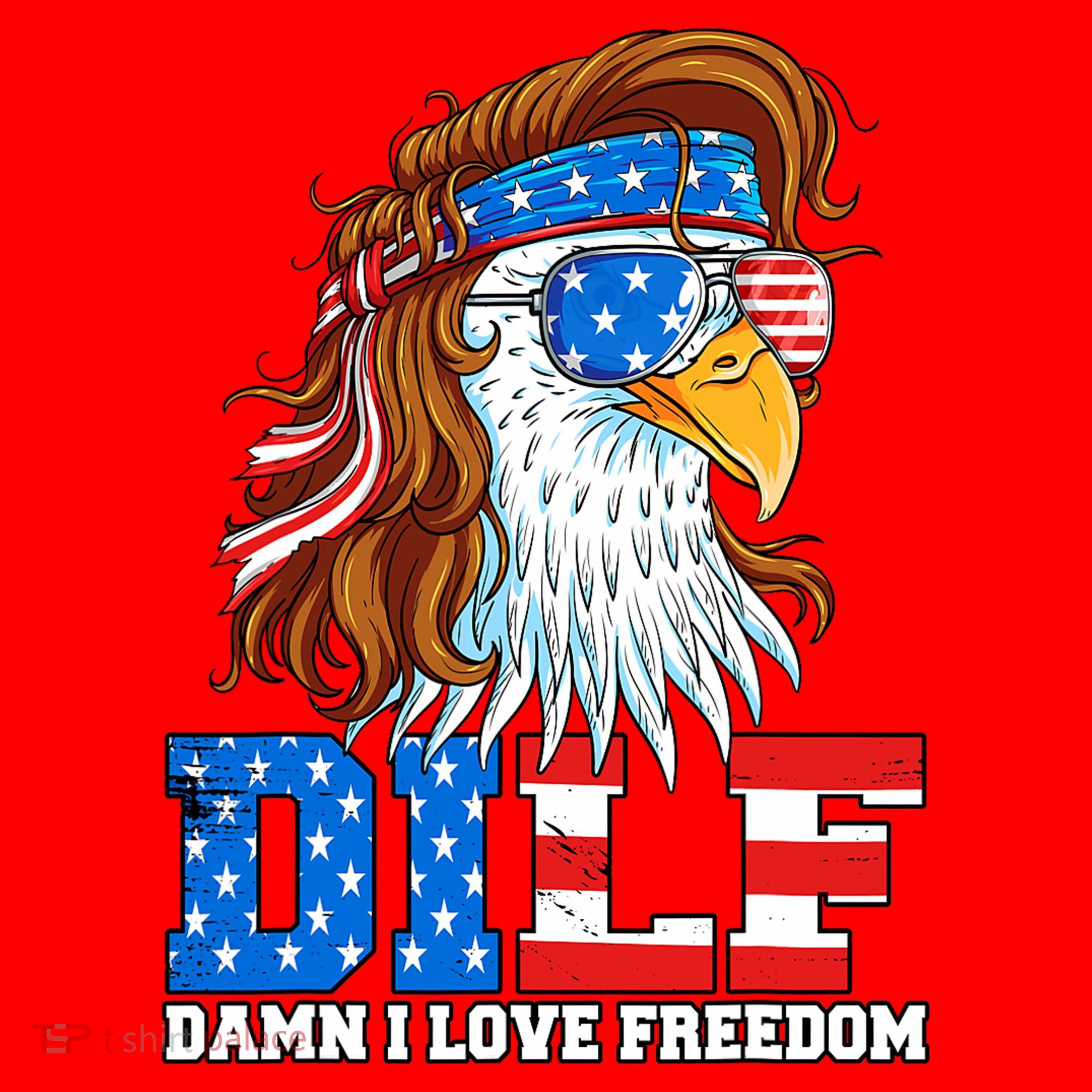 Dilf Damn I Love Freedom Eagle Funny Patriotic 4th Of July Santa Hat