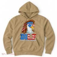 Dilf Damn I Love Freedom Eagle Funny Patriotic 4th Of July Hoodie thumb 0