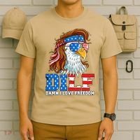 Dilf Damn I Love Freedom Eagle Funny Patriotic 4th Of July T-Shirt thumb 6