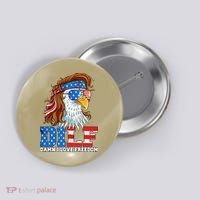 Dilf Damn I Love Freedom Eagle Funny Patriotic 4th Of July Button thumb 0