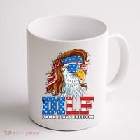 Dilf Damn I Love Freedom Eagle Funny Patriotic 4th Of July Coffee Mug thumb 1