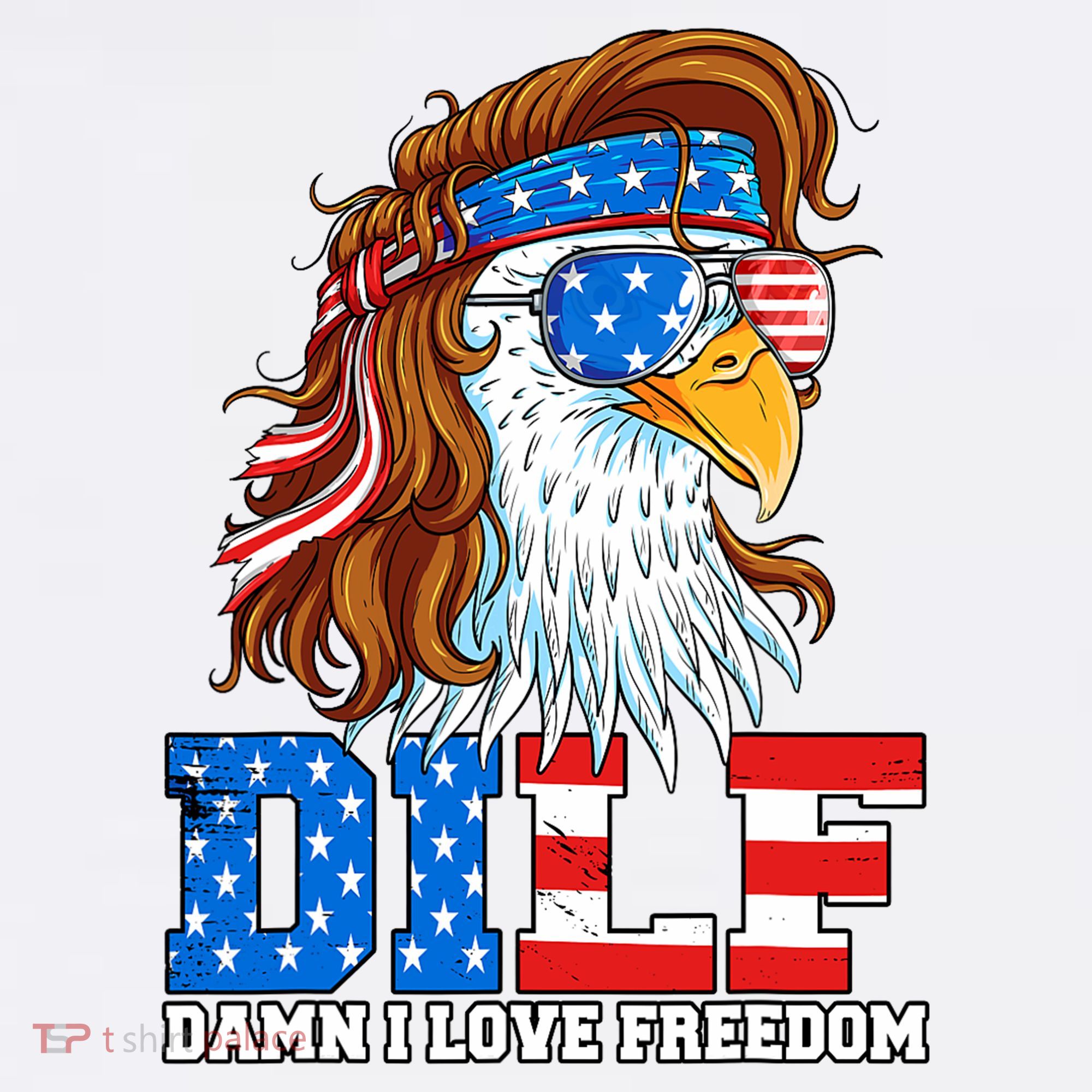 Dilf Damn I Love Freedom Eagle Funny Patriotic 4th Of July Coffee Mug