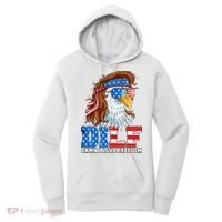 Dilf Damn I Love Freedom Eagle Funny Patriotic 4th Of July Women's Hoodie thumb 0