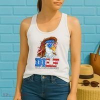 Dilf Damn I Love Freedom Eagle Funny Patriotic 4th Of July Women's Tank Top thumb 2